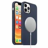 Чехол MagSafe для iPhone 12 / iPhone 12 Pro (темно-синий)