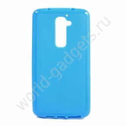 Мягкий пластиковый чехол для LG G2 (голубой)