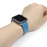 Кожаный ремешок для Apple Watch 42 и 44мм (голубой)