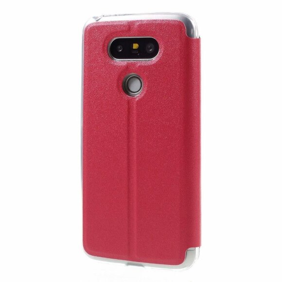 Чехол с окном для LG G5 / LG G5 se (красный) Чехол с окном для LG G5 / LG G5 se (красный)