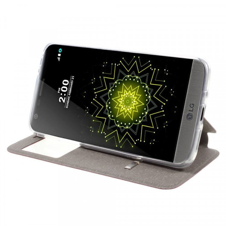 Чехол с окном для LG G5 / LG G5 se (красный)