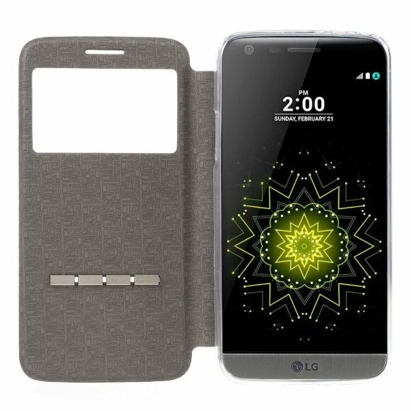 Чехол с окном для LG G5 / LG G5 se (красный) Чехол с окном для LG G5 / LG G5 se (красный)