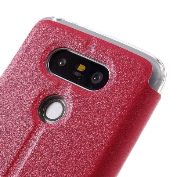 Чехол с окном для LG G5 / LG G5 se (красный) Чехол с окном для LG G5 / LG G5 se (красный)