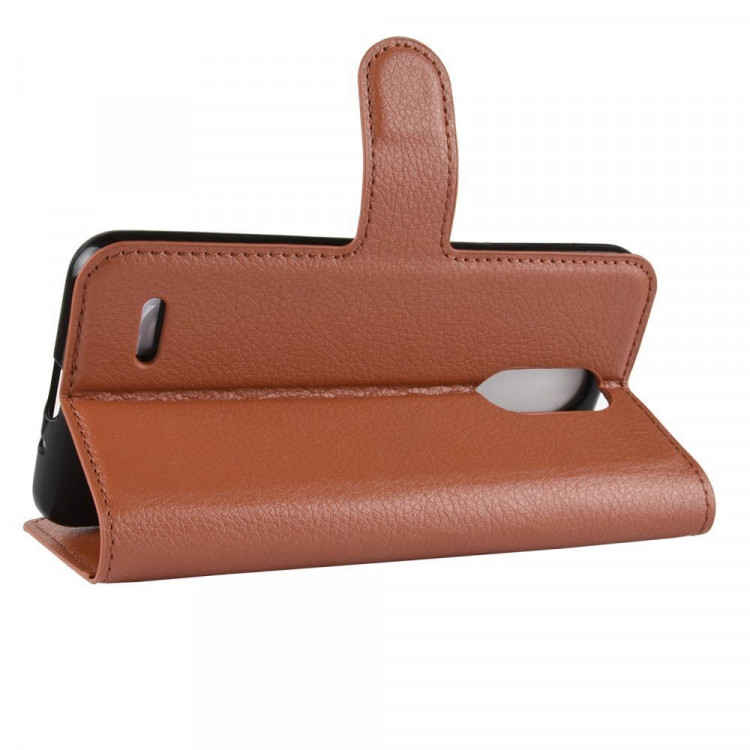 Чехол с визитницей для LG K8 (2018) / K9 (коричневый)