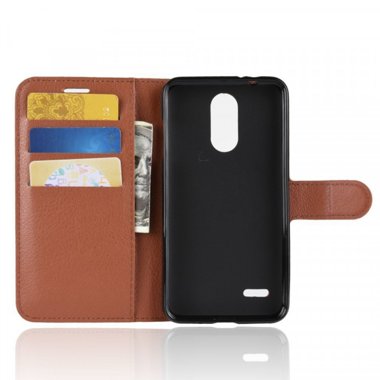 Чехол с визитницей для LG K8 (2018) / K9 (коричневый)