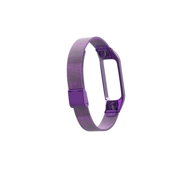 Сетчатый браслет с застежкой для Xiaomi Mi Band 3 (фиолетовый)