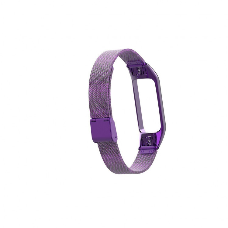 Сетчатый браслет с застежкой для Xiaomi Mi Band 3 (фиолетовый)