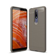Чехол-накладка Carbon Fibre для Nokia 3.1 Plus (серый)