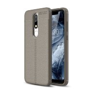 Чехол-накладка Litchi Grain для Nokia 5.1 Plus / Nokia X5 (серый) Чехол-накладка Litchi Grain для Nokia 5.1 Plus / Nokia X5 (серый)