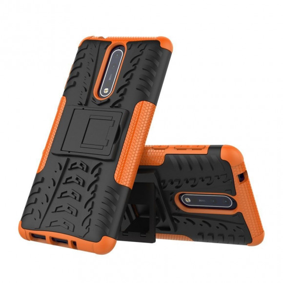 Чехол Hybrid Armor для Nokia 8 (черный + оранжевый) Чехол Hybrid Armor для Nokia 8 (черный + оранжевый)