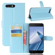 Чехол с визитницей для Asus ZenFone 4 Pro ZS551KL (голубой) Чехол с визитницей для Asus ZenFone 4 Pro ZS551KL (голубой)