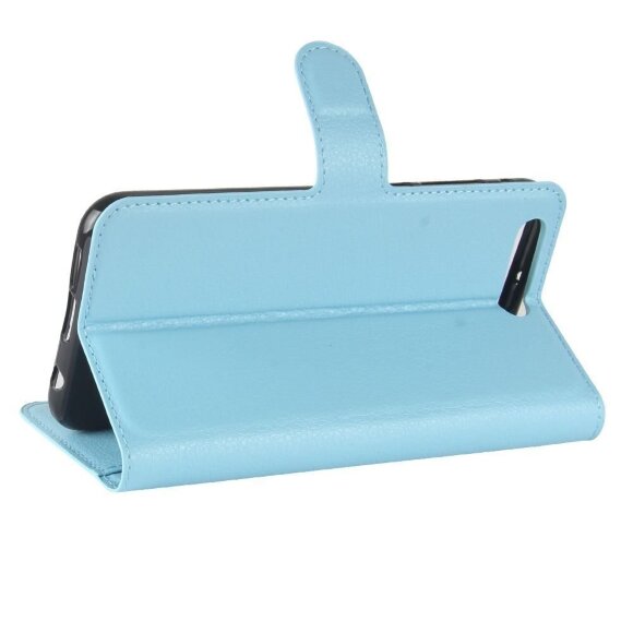 Чехол с визитницей для Asus ZenFone 4 Pro ZS551KL (голубой) Чехол с визитницей для Asus ZenFone 4 Pro ZS551KL (голубой)