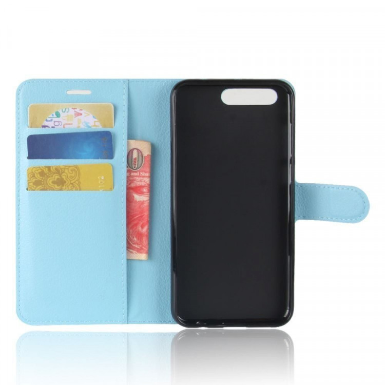 Чехол с визитницей для Asus ZenFone 4 Pro ZS551KL (голубой)