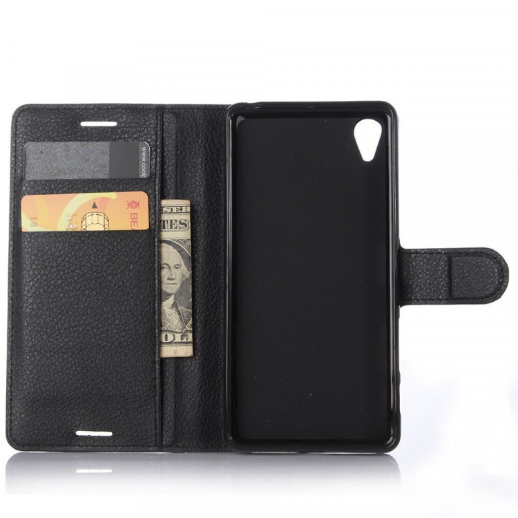 Чехол с визитницей для Sony Xperia X (черный)