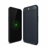 Чехол-накладка Carbon Fibre для OPPO R11 (темно-синий)