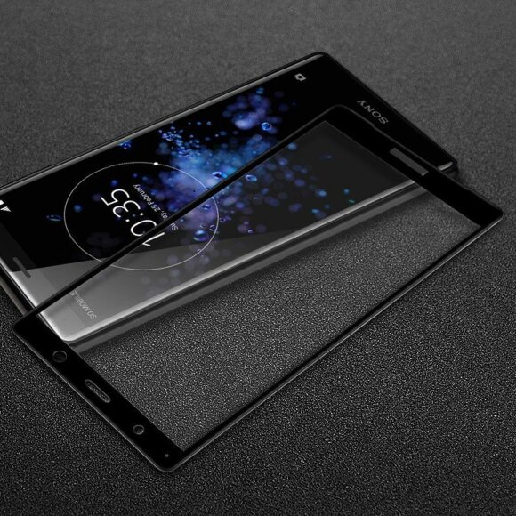 Защитное стекло 3D для Sony Xperia XZ2 Premium (черный)