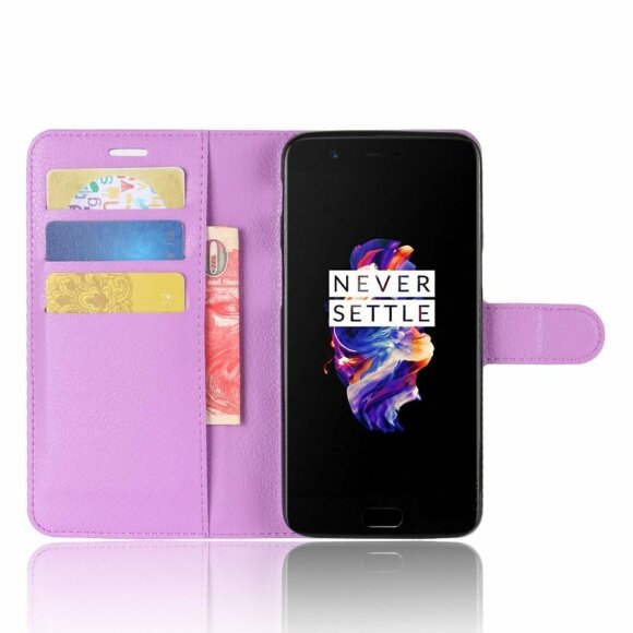 Чехол с визитницей для OnePlus 5 (фиолетовый) Чехол с визитницей для OnePlus 5 (фиолетовый)