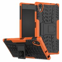 Чехол Hybrid Armor для Sony Xperia XA1 Plus (черный + оранжевый)
