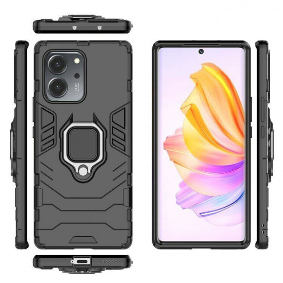 Чехол Armor Ring Holder для Honor 80 SE (черный) Чехол Armor Ring Holder для Honor 80 SE (черный)