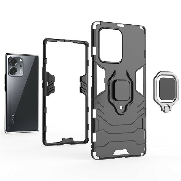 Чехол Armor Ring Holder для Honor 80 SE (черный)