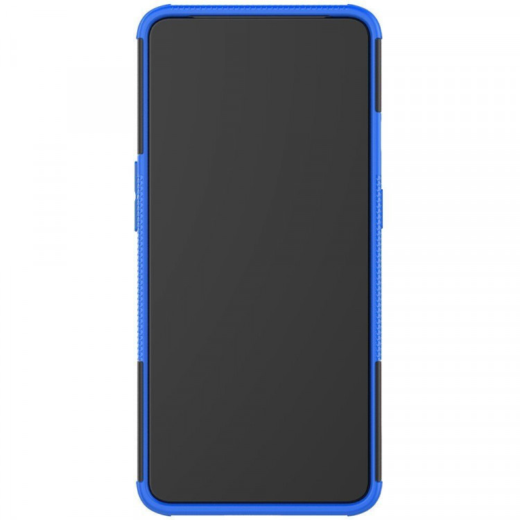 Чехол Hybrid Armor для OnePlus 7T (черный + голубой)