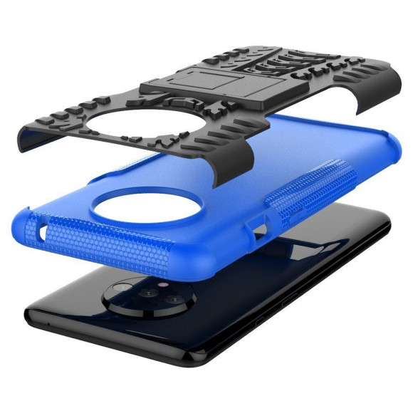 Чехол Hybrid Armor для OnePlus 7T (черный + голубой) Чехол Hybrid Armor для OnePlus 7T (черный + голубой)