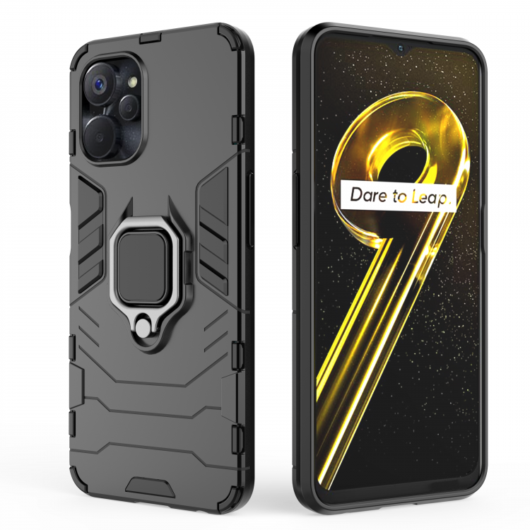 Чехол Armor Ring Holder для Realme 9i, OPPO A36, OPPO A76 (черный)