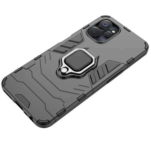 Чехол Armor Ring Holder для Realme 9i, OPPO A36, OPPO A76 (черный) Чехол Armor Ring Holder для Realme 9i, OPPO A36, OPPO A76 (черный)