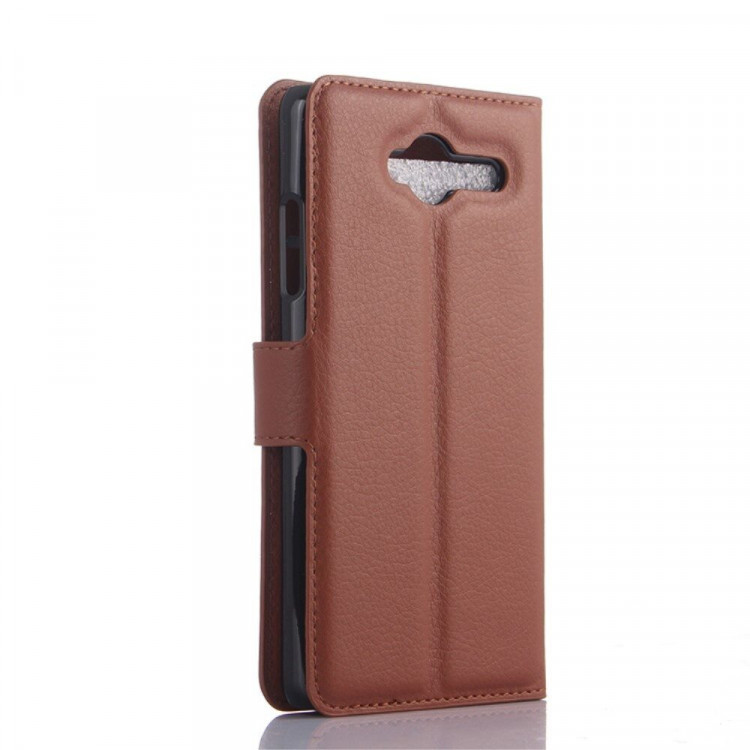 Чехол с визитницей для ZTE Blade L3 (коричневый)