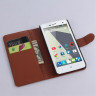 Чехол с визитницей для ZTE Blade L3 (коричневый)