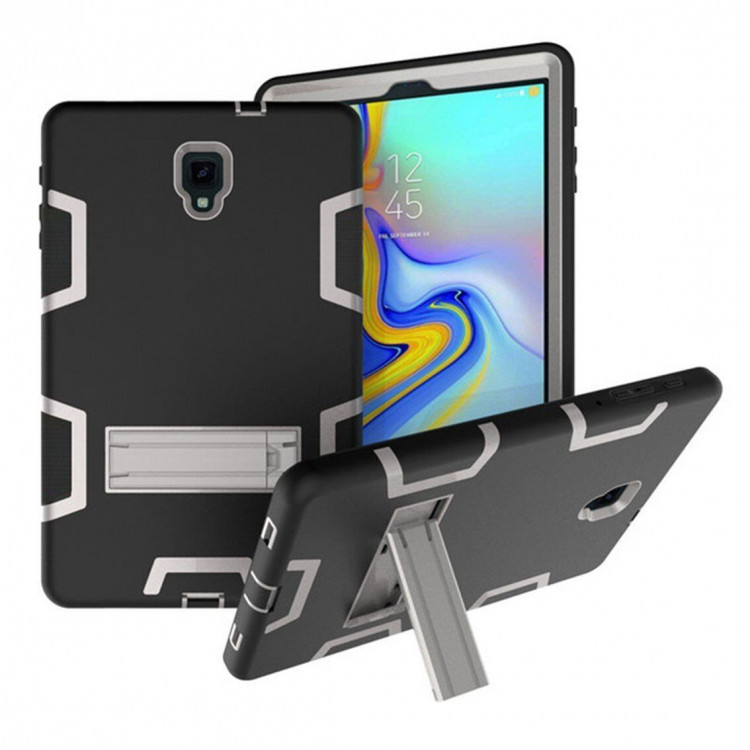 Гибридный TPU чехол для Samsung Galaxy Tab A 10.5 (2018) SM-T590 / SM-T595 (черный + серый)