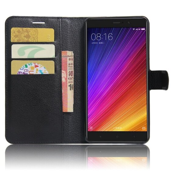 Чехол с визитницей для Xiaomi Mi5S Plus (черный) Чехол с визитницей для Xiaomi Mi5S Plus (черный)