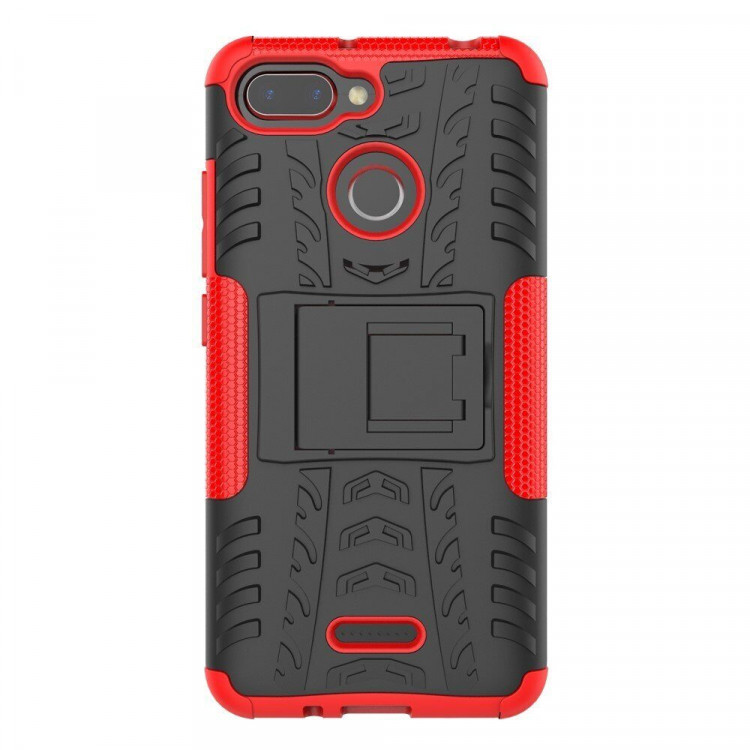 Чехол Hybrid Armor для Xiaomi Redmi 6 (черный + красный)