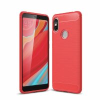 Чехол-накладка Carbon Fibre для Xiaomi Redmi S2 (красный)