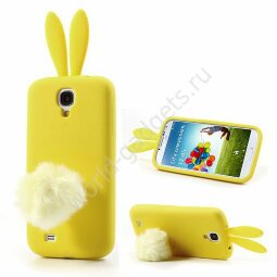 Силиконовый чехол Rabbit Style для Samsung Galaxy S4 (желтый)