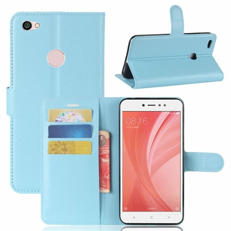 Чехол с визитницей для Xiaomi Redmi Note 5A / 5A Prime (голубой)