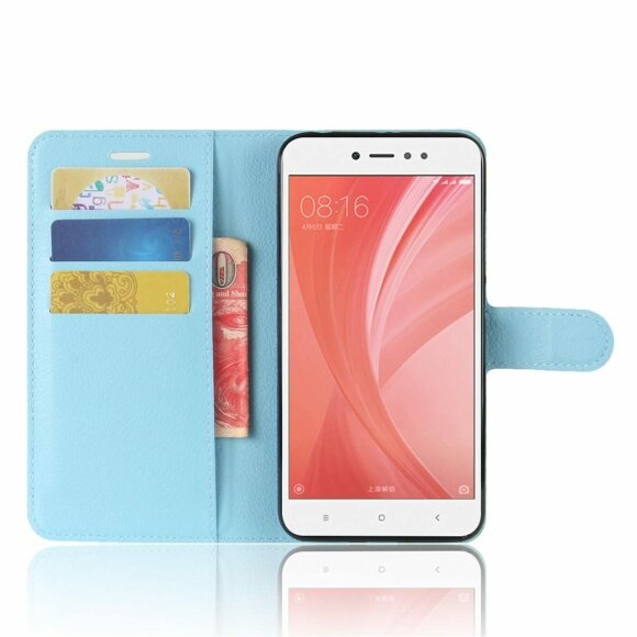 Чехол с визитницей для Xiaomi Redmi Note 5A / 5A Prime (голубой)