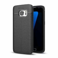 Чехол-накладка Litchi Grain для Samsung Galaxy S7 (черный)