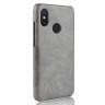 Чехол Litchi Texture для Xiaomi Mi Max 3 (серый)