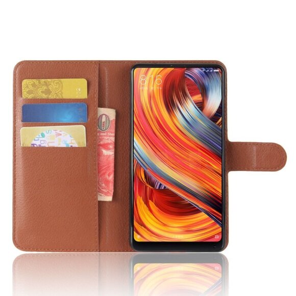 Чехол с визитницей для Xiaomi Mi Mix 2 (коричневый)