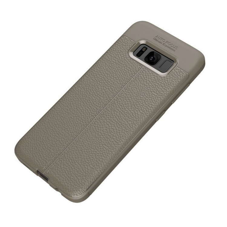 Чехол-накладка Litchi Grain для Samsung Galaxy S8 (серый)