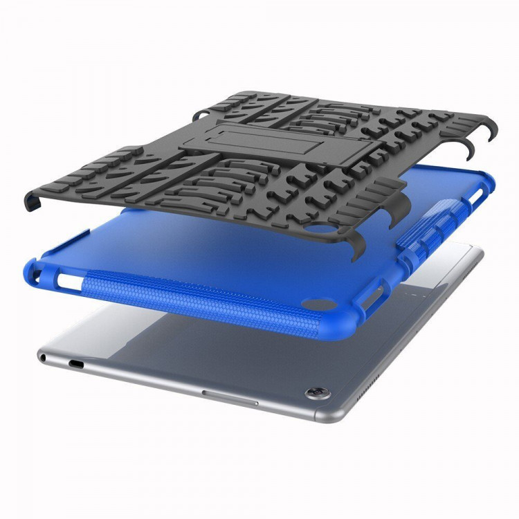 Чехол Hybrid Armor для Huawei MediaPad M5 lite 10 (черный + голубой)
