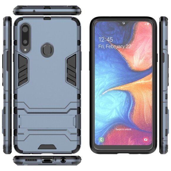 Чехол Duty Armor для Samsung Galaxy A20s (темно-синий)