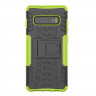 Чехол Hybrid Armor для Samsung Galaxy S10 (черный + зеленый)