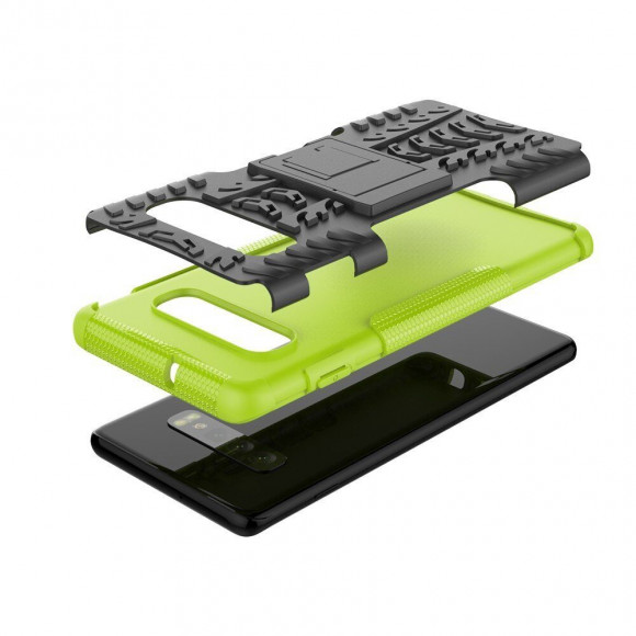 Чехол Hybrid Armor для Samsung Galaxy S10 (черный + зеленый) Чехол Hybrid Armor для Samsung Galaxy S10 (черный + зеленый)