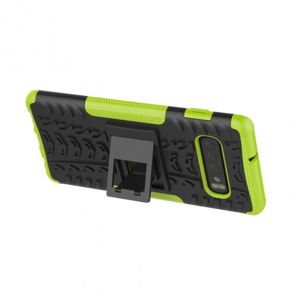 Чехол Hybrid Armor для Samsung Galaxy S10 (черный + зеленый) Чехол Hybrid Armor для Samsung Galaxy S10 (черный + зеленый)