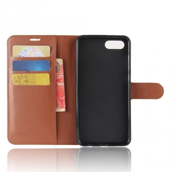 Чехол с визитницей для Huawei Nova 2s (коричневый)