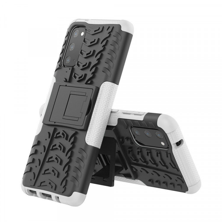 Чехол Hybrid Armor для Samsung Galaxy S20 (черный + белый)