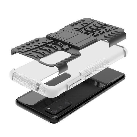 Чехол Hybrid Armor для Samsung Galaxy S20 (черный + белый)