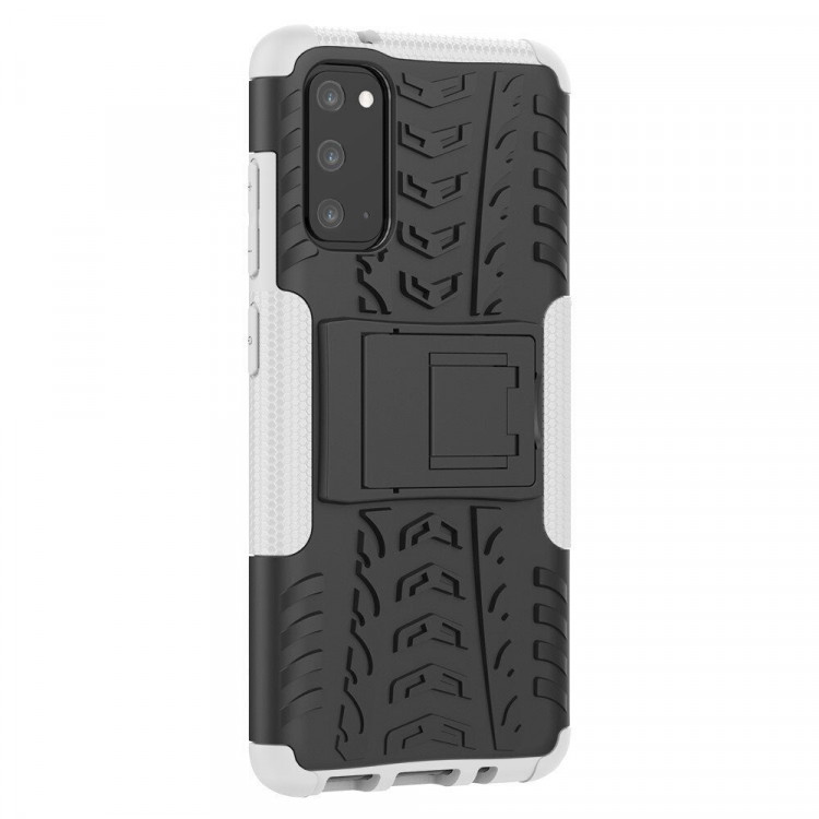 Чехол Hybrid Armor для Samsung Galaxy S20 (черный + белый)